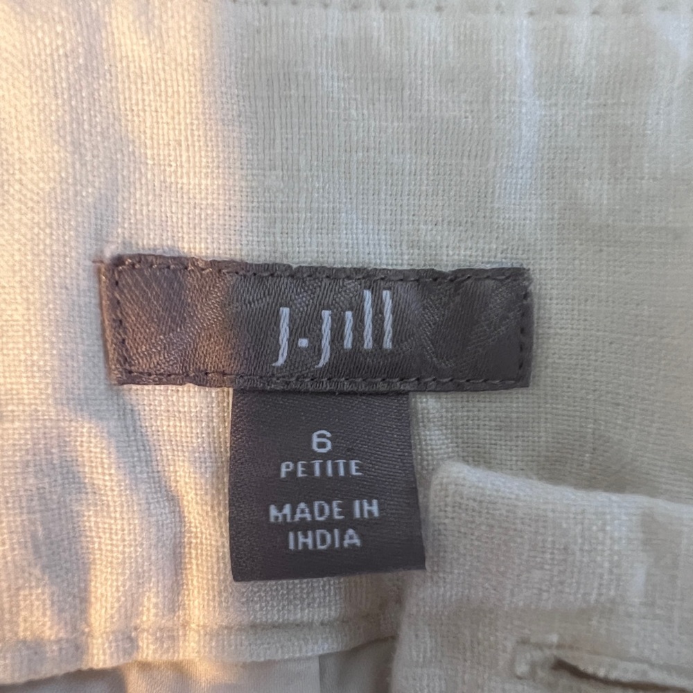 J. Jill White Wide Leg Linen Pants - Picture 2 of 3
